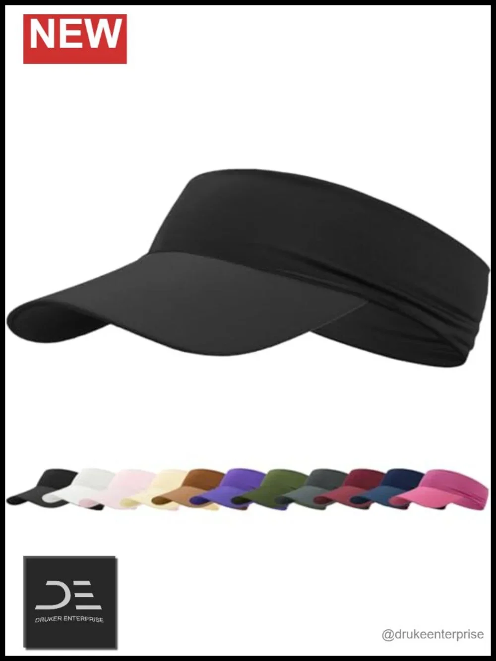 Cooling Stretchy Visor Hat Unisex Sun Visor UPF 50 Lightweight Sports
